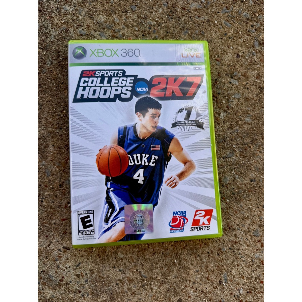 College Hoops 2K7 NCAA 2K Sports Xbox 360 CIB J.J. Redick Cover-Tested.